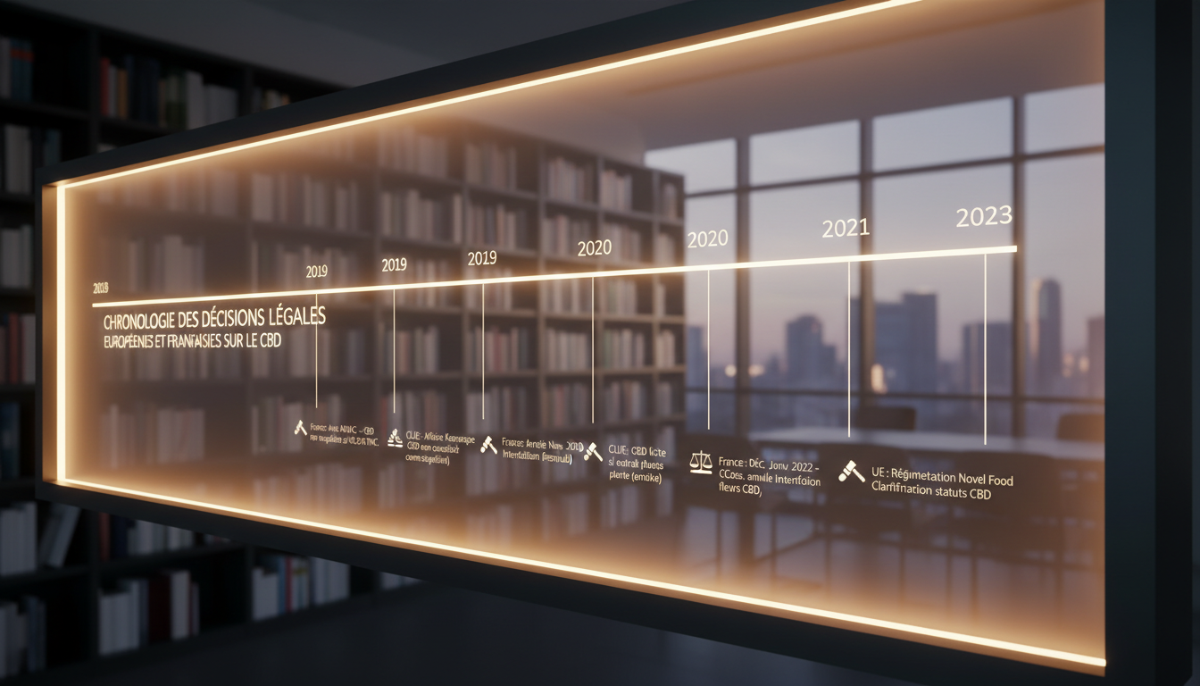 Chronologie des décisions légales européennes et françaises sur le CBD