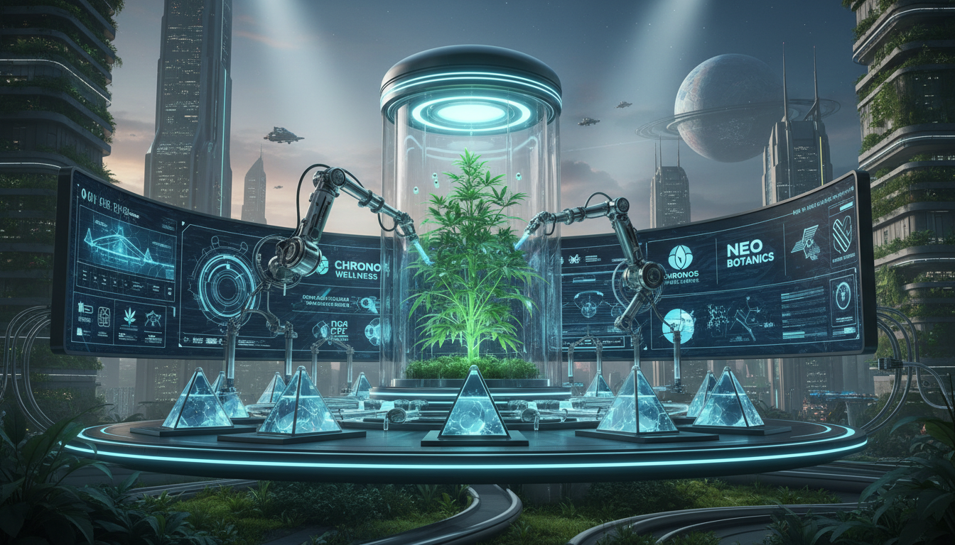 Représentation futuriste de l'évolution de l'industrie du CBD